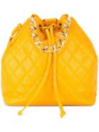 Chanel Pre-owned Cc Chain Backpack Handbag - Yellow
