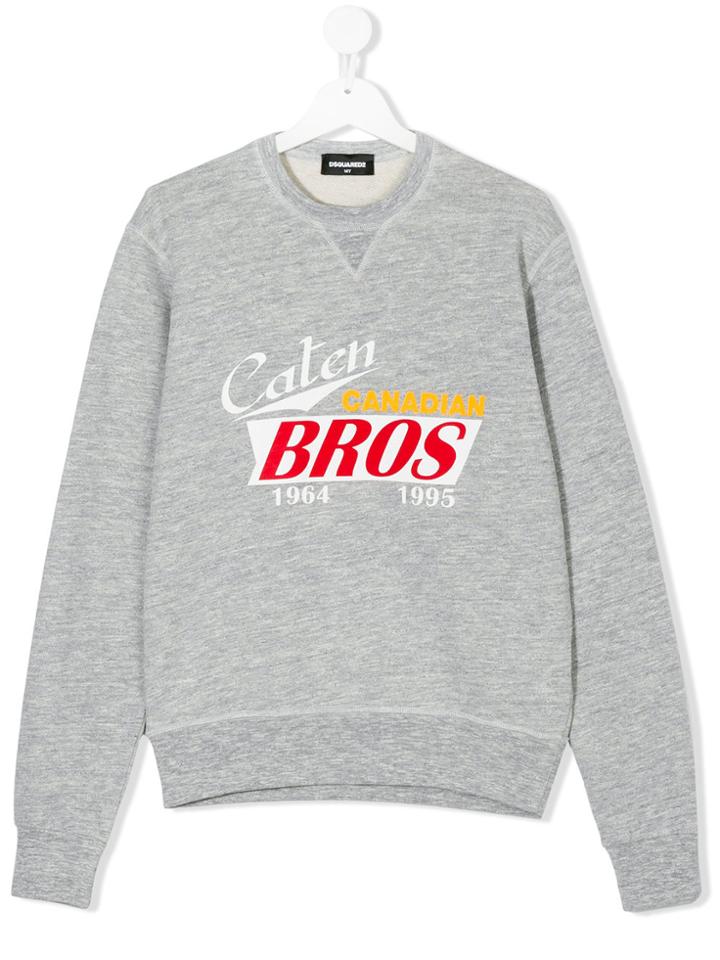 Dsquared2 Kids Caten Bros Print Sweatshirt - Grey