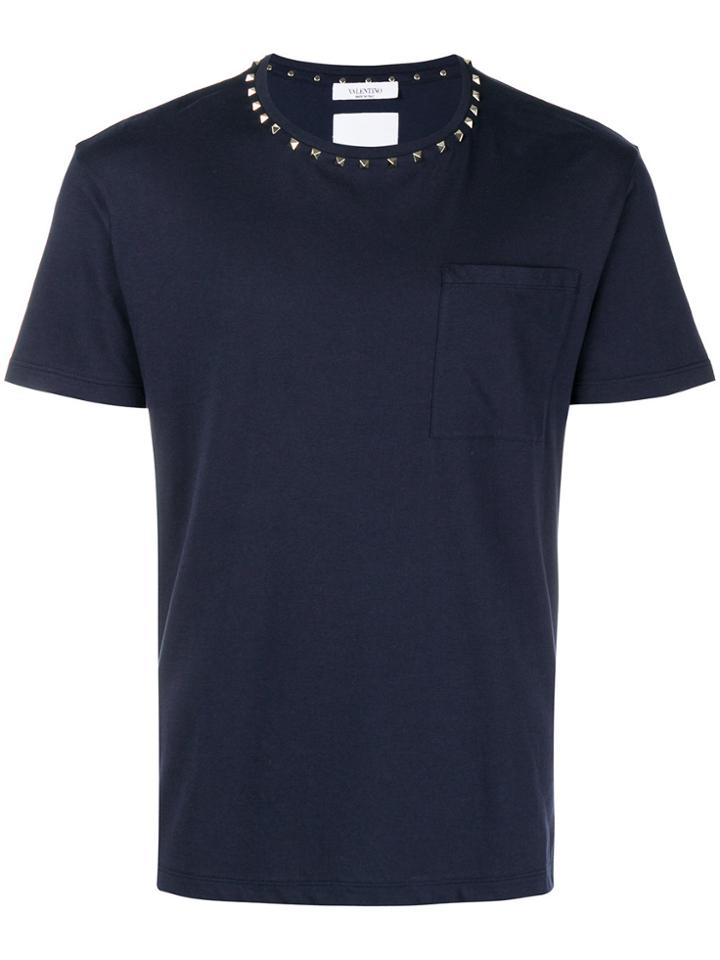 Valentino Rockstud Untitled T-shirt - Blue