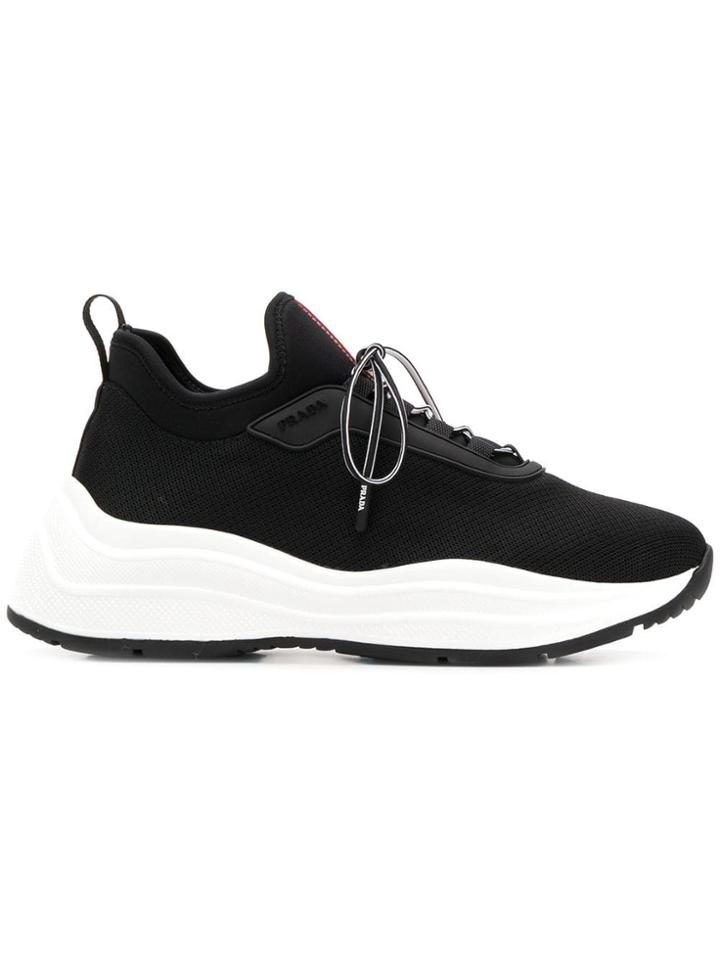 Prada Sporty Sneakers - Black