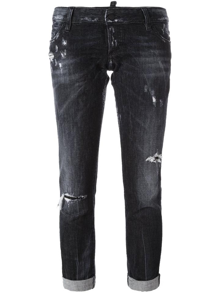 Dsquared2 'pat' Jeans, Women's, Size: 40, Black, Cotton/spandex/elastane/polyester
