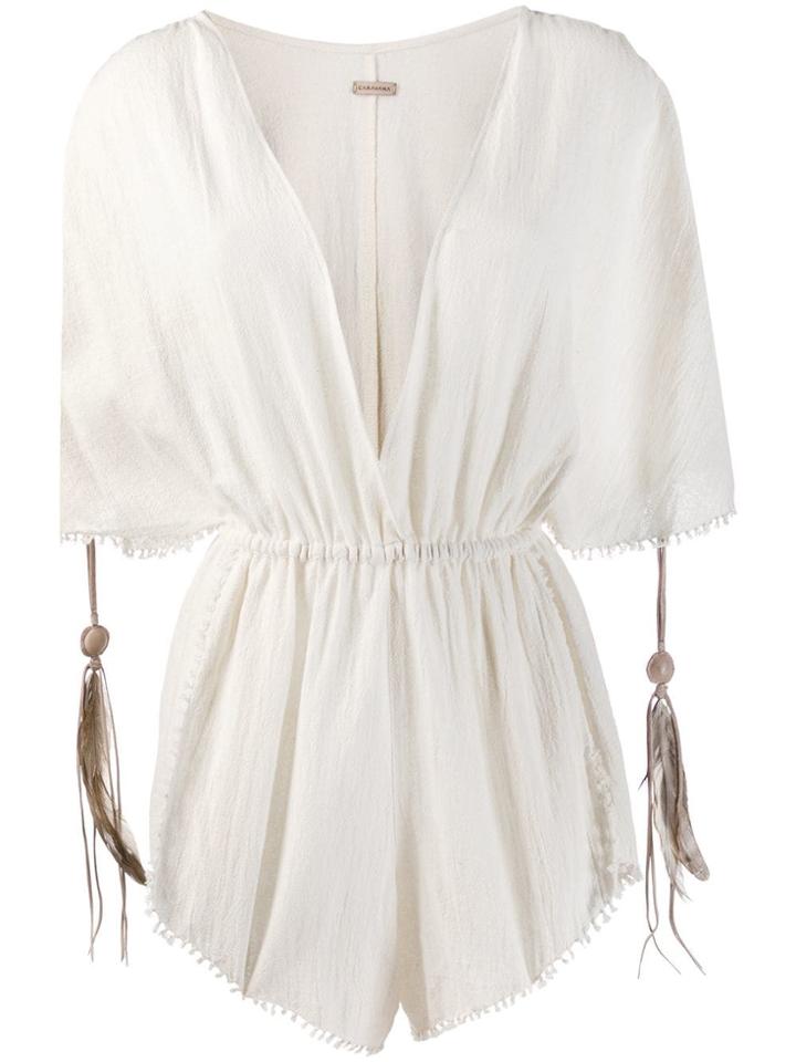 Caravana V-neck Playsuit - Neutrals