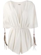 Caravana V-neck Playsuit - Neutrals