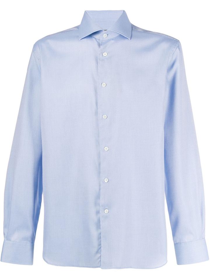 Corneliani Spread-collar Classic-fit Shirt - Blue