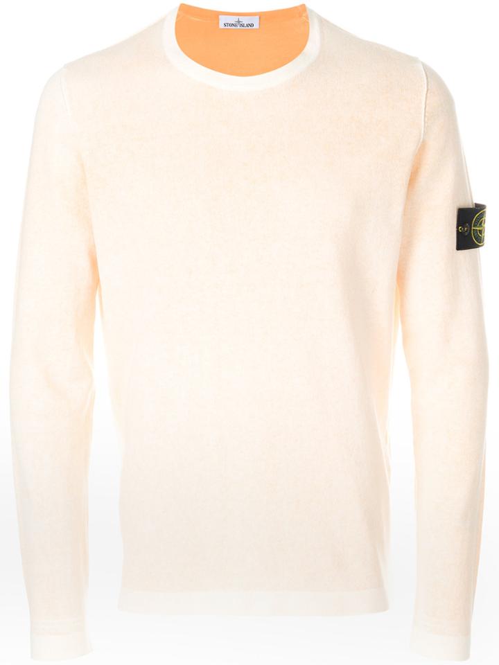 Stone Island Hand Sprayed Knitted Jumper - Yellow & Orange
