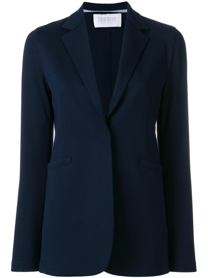 Harris Wharf London Front Button Blazer - Blue
