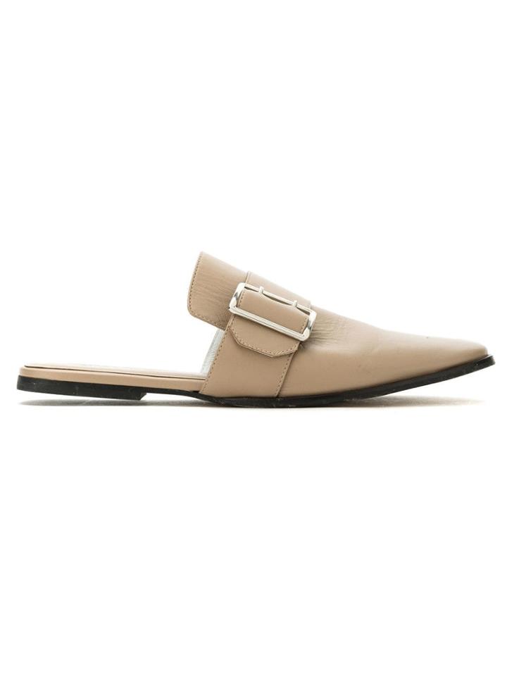 Mara Mac Leather Mules - Nude & Neutrals