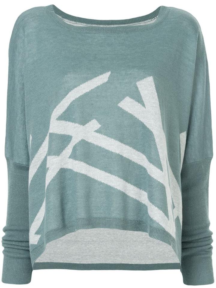 Taylor Loose Fit Intersect Sweatshirt - Blue