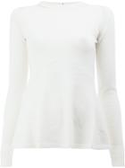 Oscar De La Renta Slim-fit Knitted Top - White