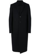Rick Owens - Single Breasted Coat - Men - Polyamide/virgin Wool - 48, Black, Polyamide/virgin Wool