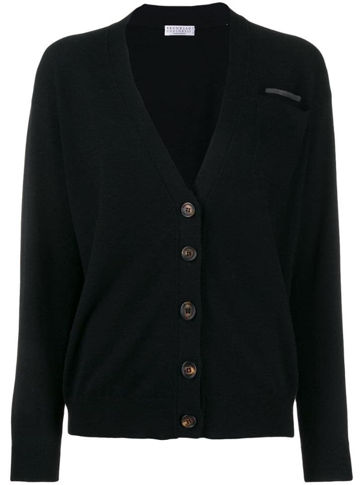 Brunello Cucinelli Cashmere Cardigan - Nero