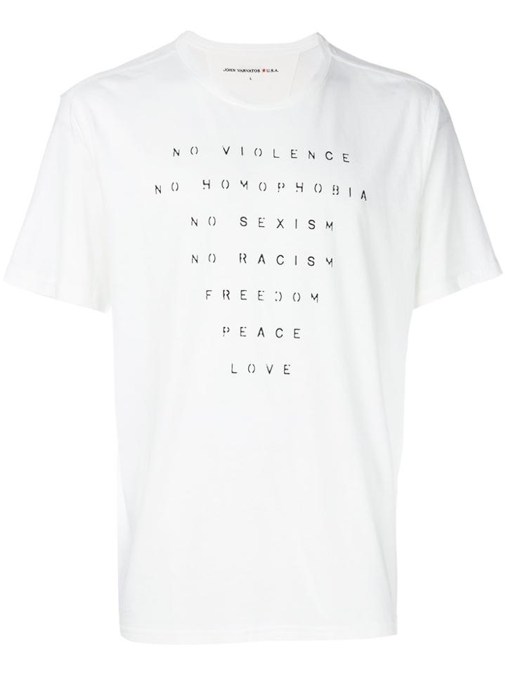 John Varvatos Printed T-shirt - White