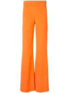 Christian Siriano - Palazzo Pants - Women - Silk Crepe - 10, Women's, Yellow/orange, Silk Crepe