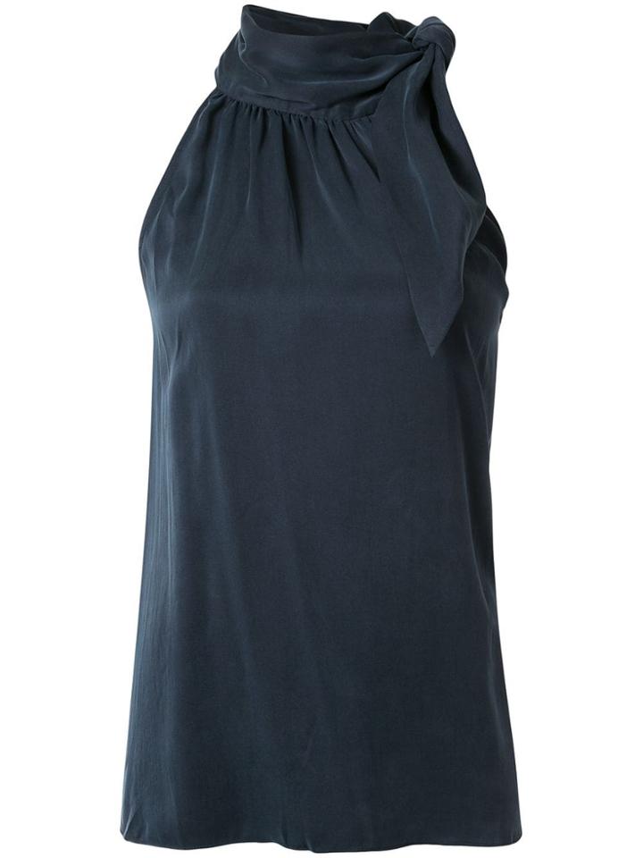 Zimmermann Tie Neck Blouse - Blue