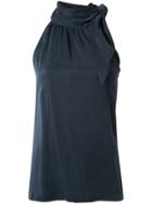Zimmermann Tie Neck Blouse - Blue