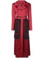 Sies Marjan Pinstripe Double Breasted Coat - Red