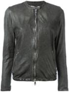 Giorgio Brato Zipped Jacket, Women's, Size: 44, Green, Leather/nylon