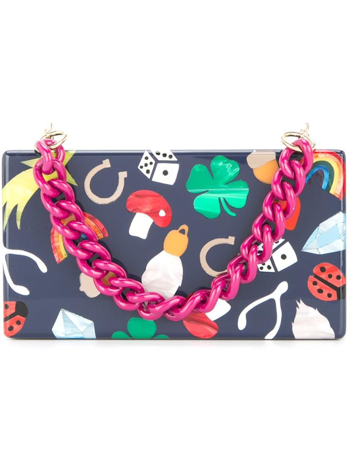 Edie Parker Jean Clutch - Blue