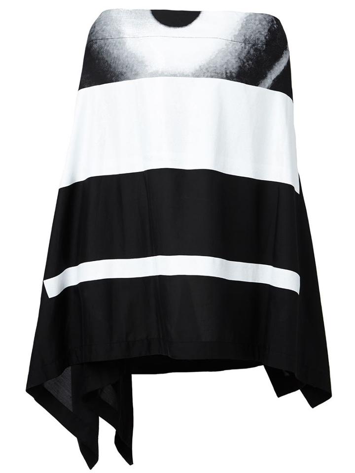 Julius Graphic Print Striped Poncho