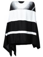 Julius Graphic Print Striped Poncho