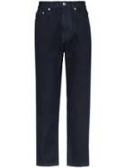 Valentino Logo-print Straight-leg Jeans - Blue
