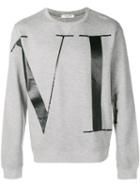 Valentino Vltn Logo Sweatshirt - Grey