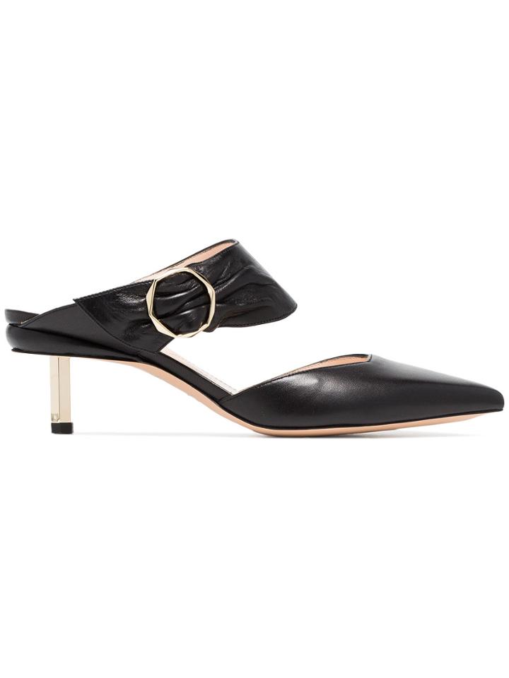 Nicholas Kirkwood Black Polly 55 Leather Mules