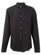 John Varvatos Classic Shirt, Men's, Size: Xl, Black, Linen/flax