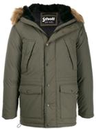 Schott X Artica Hooded Parka Jacket - Green