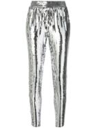 Michael Michael Kors Sequined Tapered Trousers - Metallic
