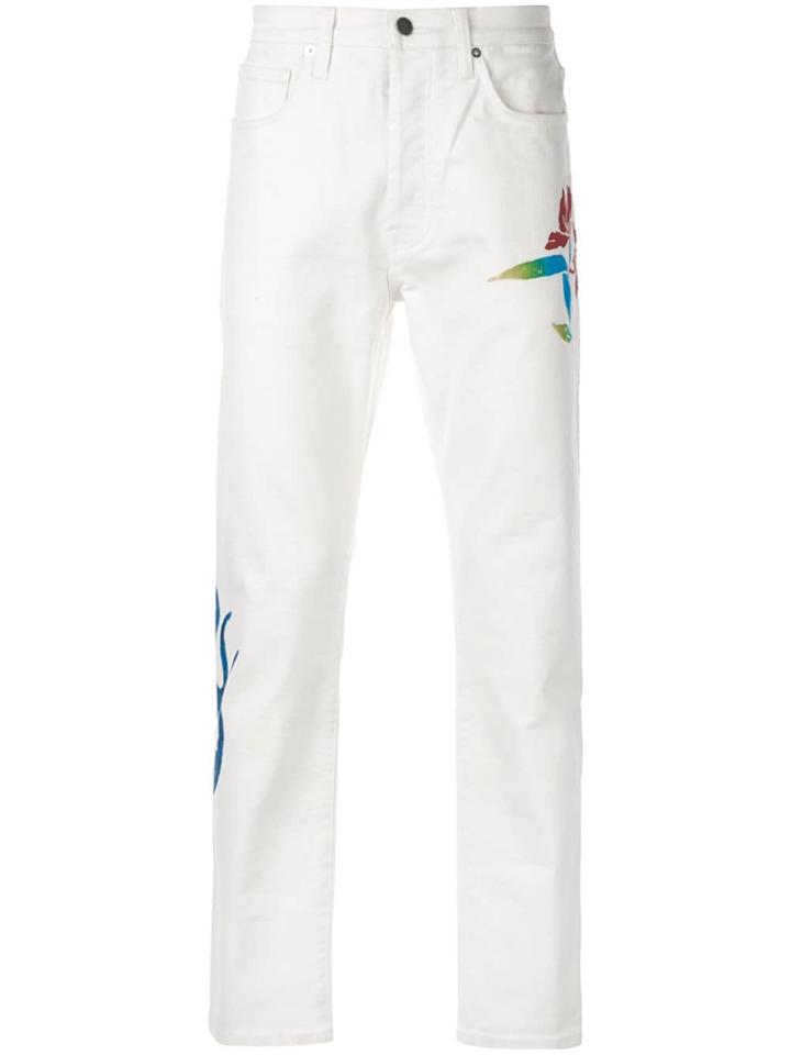 Lost Daze Blue Flame Jeans - White