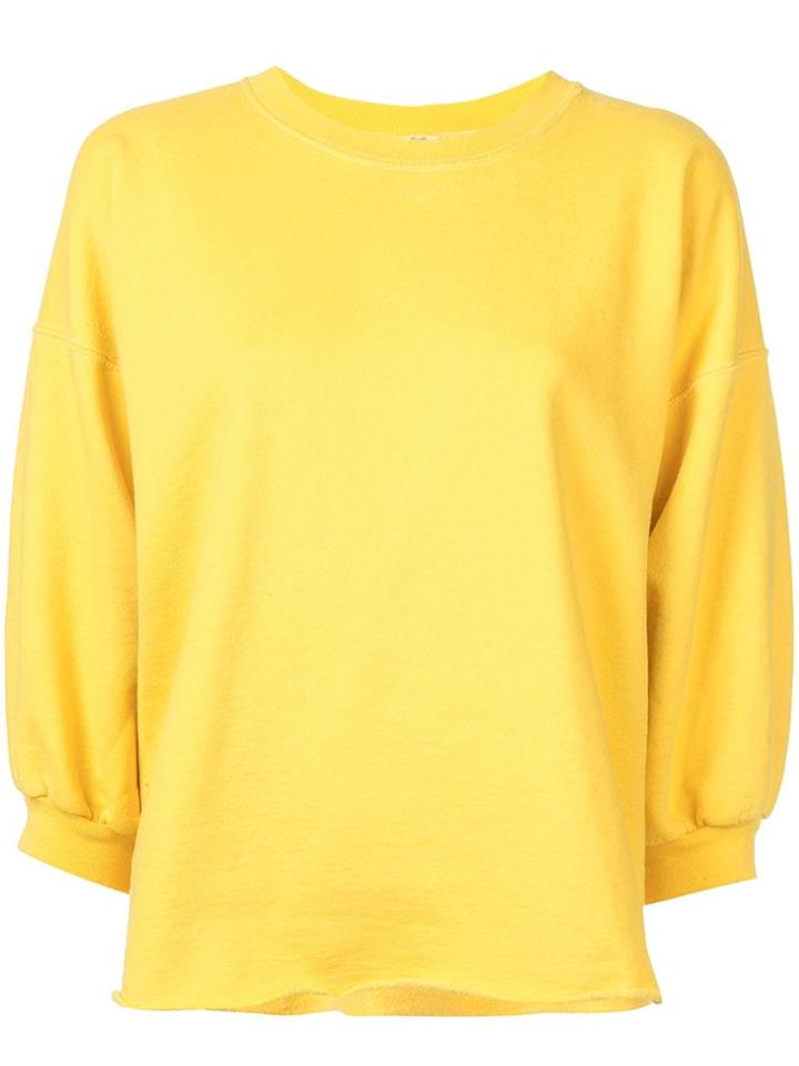 Rachel Comey Cropped Sleeve Sweatshirt - Yellow & Orange