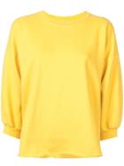 Rachel Comey Cropped Sleeve Sweatshirt - Yellow & Orange