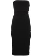 Rick Owens Strapless Fitted Mid-length Dress - Black