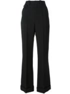 Chloé High Waist Trousers, Women's, Size: 40, Black, Silk/acetate/virgin Wool