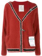 Maison Mihara Yasuhiro Racoon Contrasting Stripe Cardigan - Brown