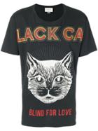 Gucci Cat Print T-shirt - Grey
