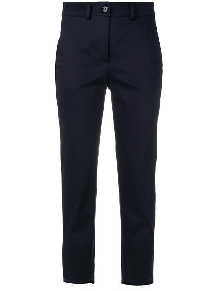 Société Anonyme Raw Hem Cropped Skinny Trousers - Blue