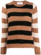 Chiara Bertani Striped Knit Jumper - Brown