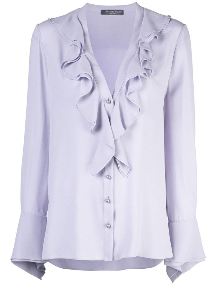 Alexander Mcqueen Ruffled Blouse - Blue
