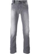 Marcelo Burlon County Of Milan Distressed Detail Jeans, Men's, Size: 30, Grey, Cotton/spandex/elastane