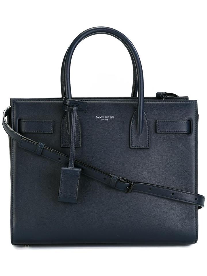 Saint Laurent Small 'sac De Jour' Tote, Women's, Blue, Calf Leather