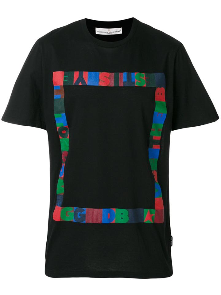 Golden Goose Deluxe Brand Colourful Letter Print T-shirt - Black