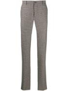 Etro Checked Slim Fit Trousers - Neutrals