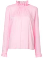 Ermanno Scervino Gathered Lace Collar Top - White