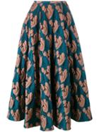 Emilia Wickstead 'eleanor' Skirt, Women's, Size: 12, Blue, Silk/polyamide/polyester