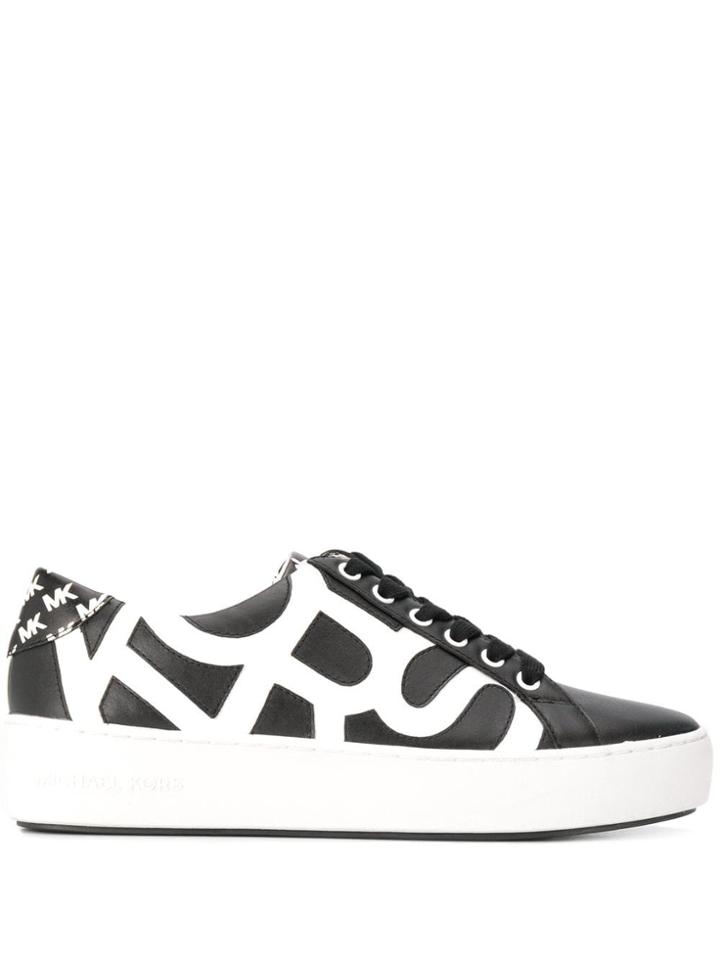 Michael Michael Kors Poppy Graphic Logo Sneakers - Black