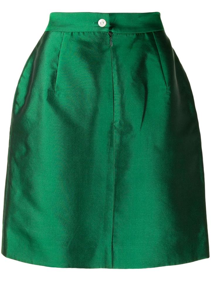 Dolce & Gabbana Pre-owned 1990's Metallic Straight Skirt - Green