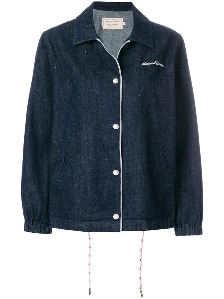 Maison Kitsuné Oversized Denim Jacket - Blue