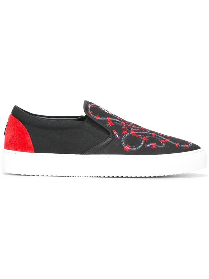 Marcelo Burlon County Of Milan Lauren Slip-on Sneakers - Black